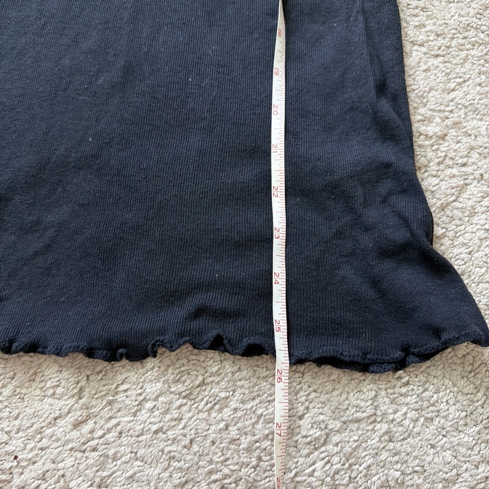 VTG MICHELE NICOLE WESLEY Navy COTTON KNIT SCALLOP HEM LACE CAMISOLE TANK Y2K M - Picture 5 of 6